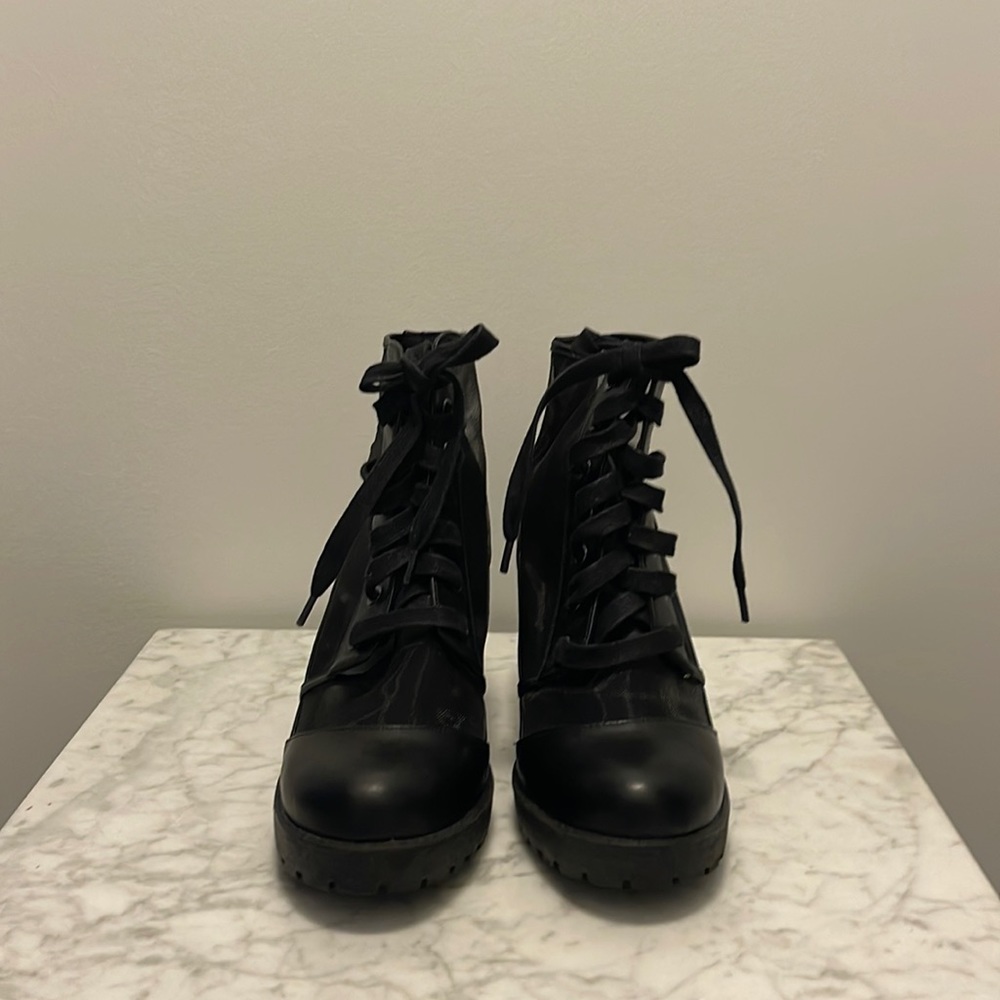 Forever 21 Mesh Ankle Boot - Black